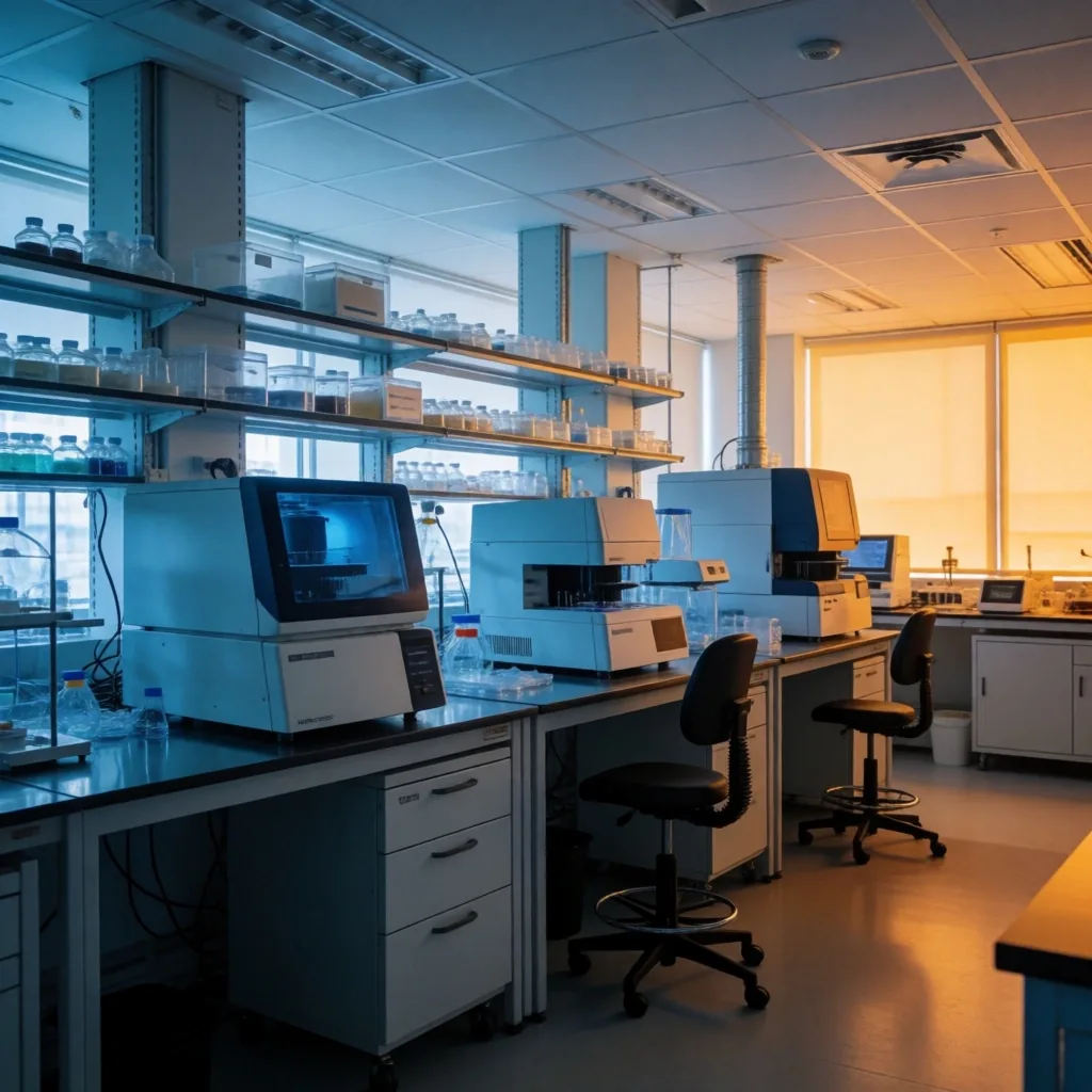 Interior de un laboratorio de ciencia de materiales